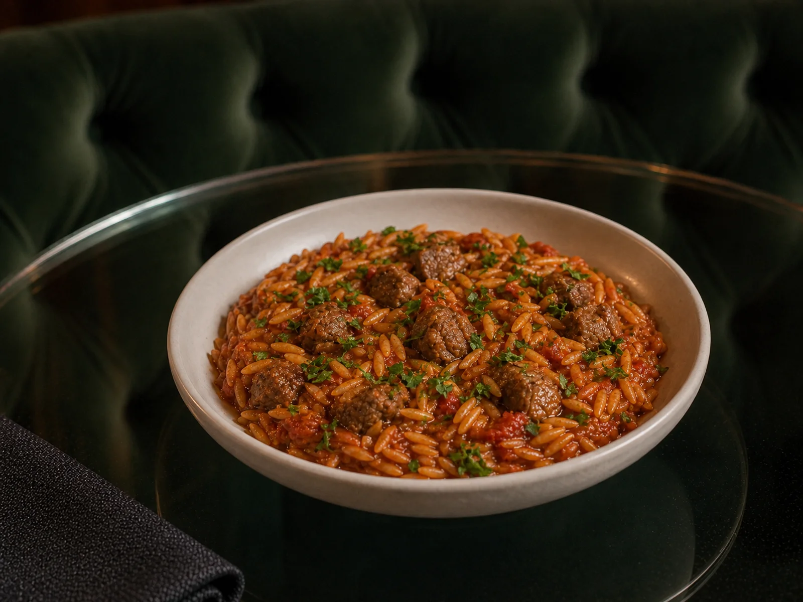 Domatesli Kuzu Orzo Tava