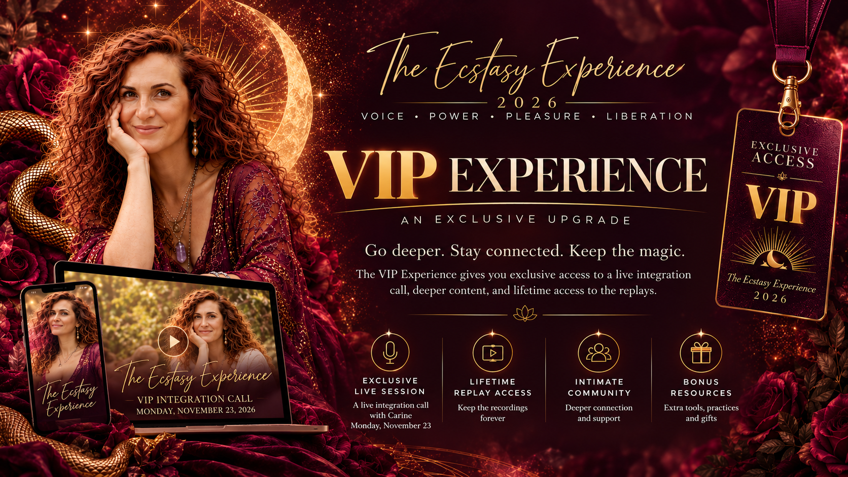 The Ecstasy Experience VIP Integration Pass