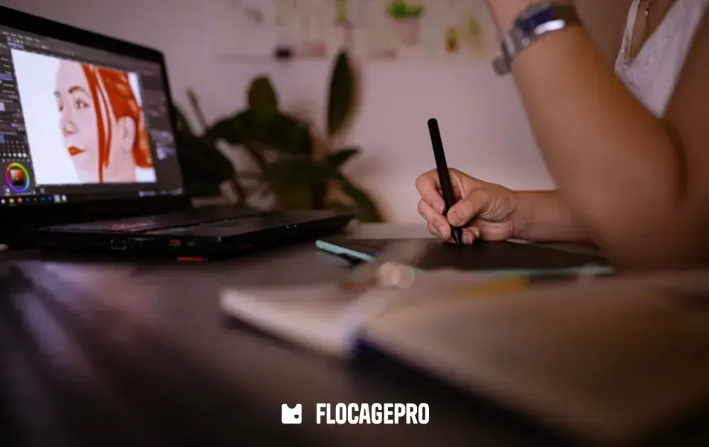 Préparation visuel flocage