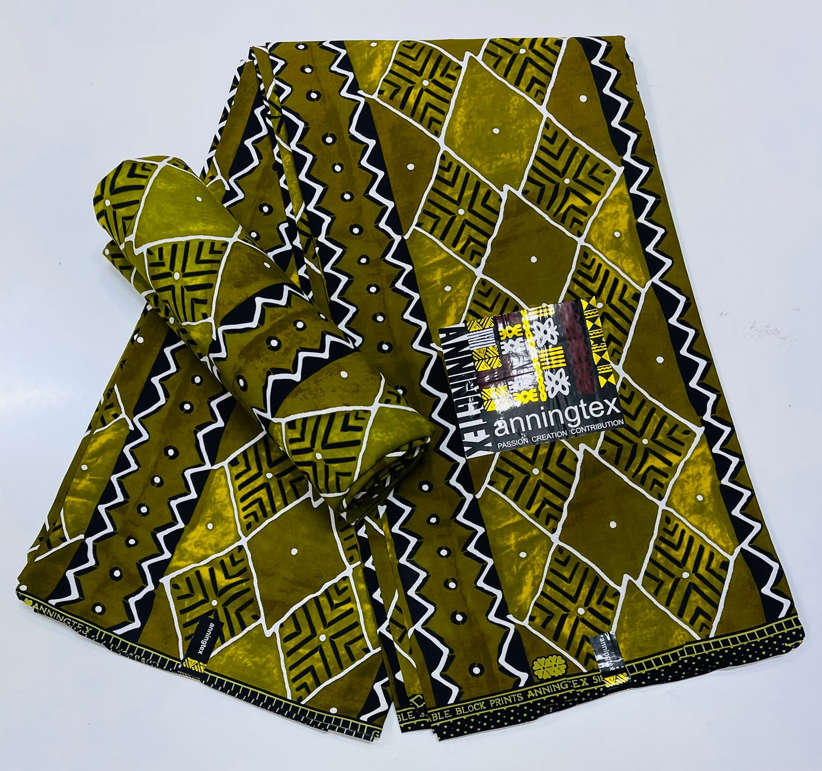 Brown dark brown cotton kitenge