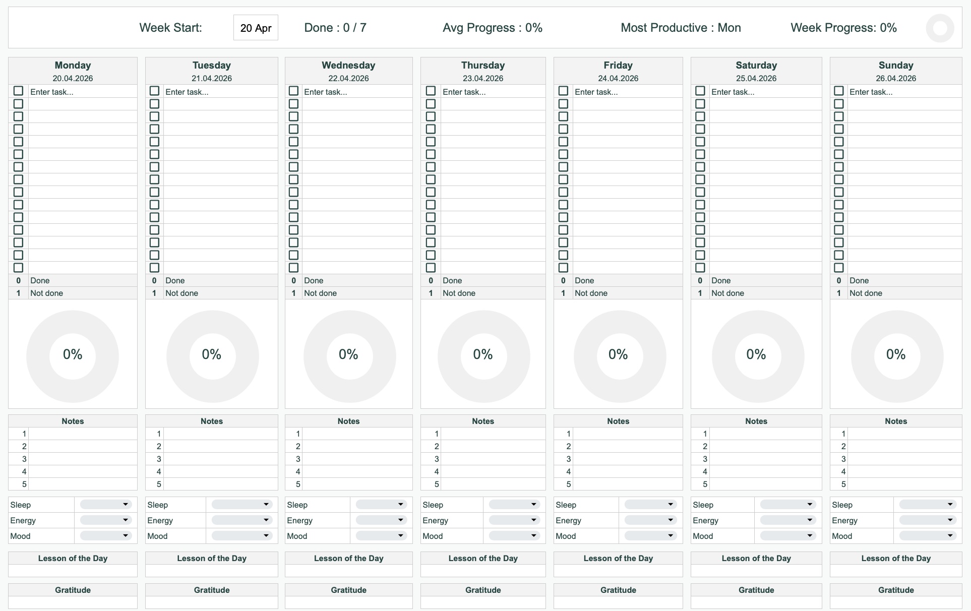 Weekly Planner