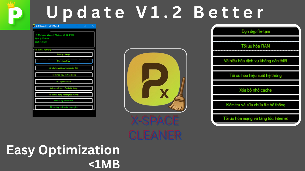 Tải Xuống Phần Mềm X-Space Cleaner V1.1 Public Beta | Trình Dọn Dẹp Tệp Rác, Tăng Tốc Kết Nối Internet, Giải Phóng Bộ Nhớ,