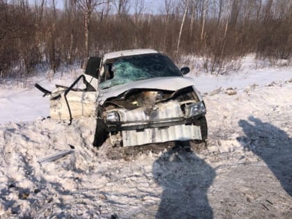 Два автомобиля  столкнулись на трассе в Хабаровском крае, есть пострадавшие