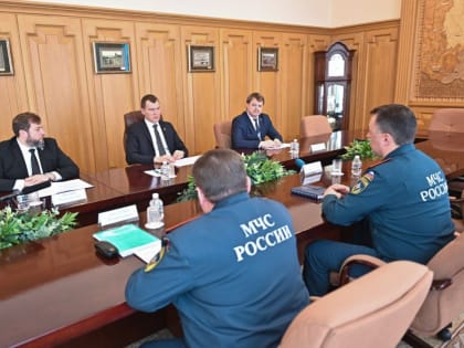 Михаил Дегтярев провел рабочую встречу с замначальника Главного управления НЦУКС МЧС России Александром Павловым