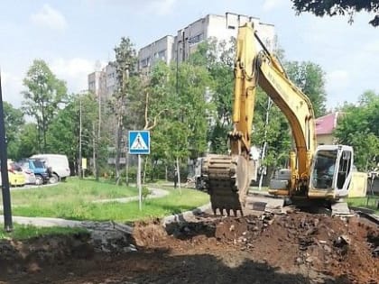 Завершается обустройство дороги в переулке Батарейном в Хабаровске