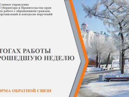 ТОП-5 актуальных вопросов граждан, поступивших в Правительство края через платформу обратной связи