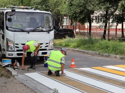 Возле Правового лицея в Хабаровске появилась новая разметка