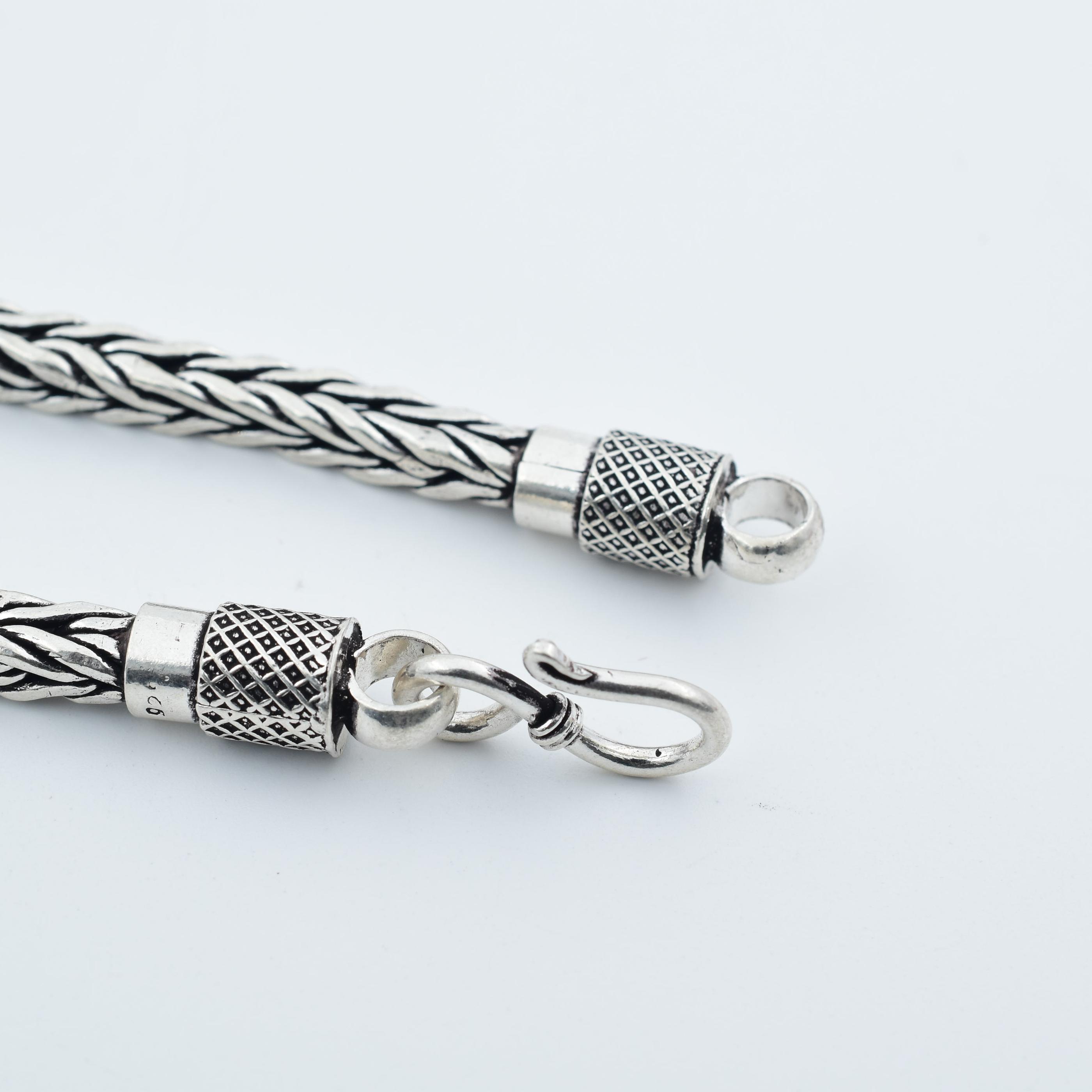 Lion Bracelet Men 925 Sterling Silver Traditional Tribal Bracelet