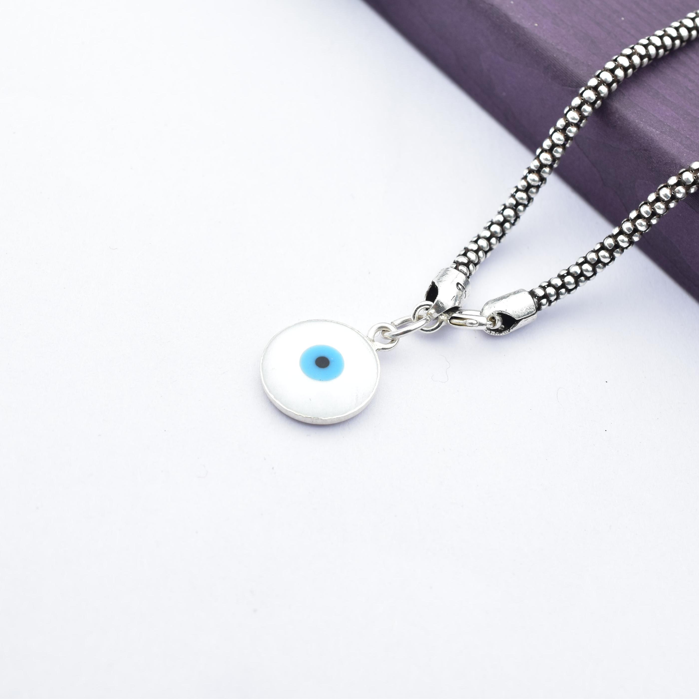 Sterling Silver Evil Eye Ladies Bracelet