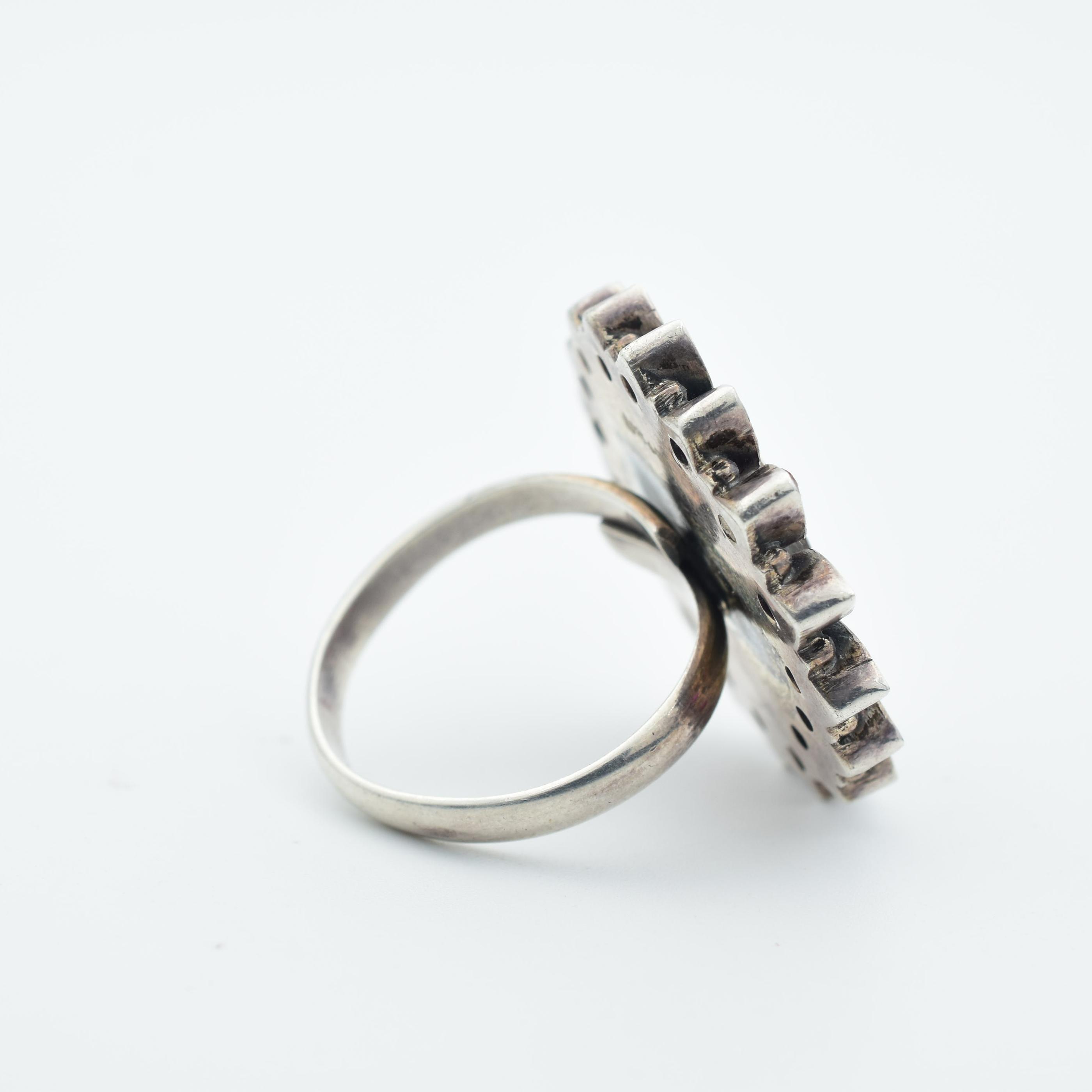Purple stone antique look silver ring for women COCKTAIL RING