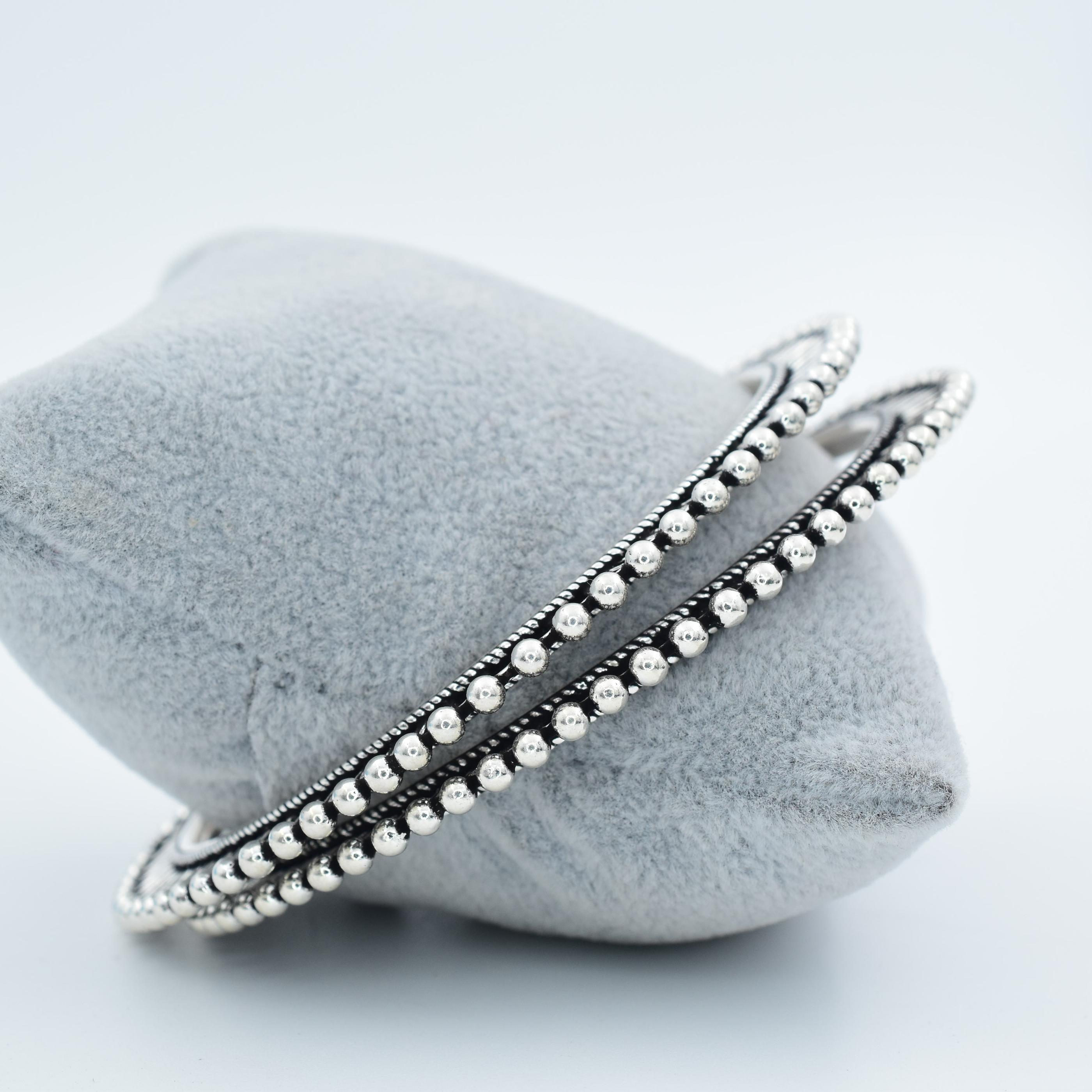 Kolhapuri sun styled Silver Bangles