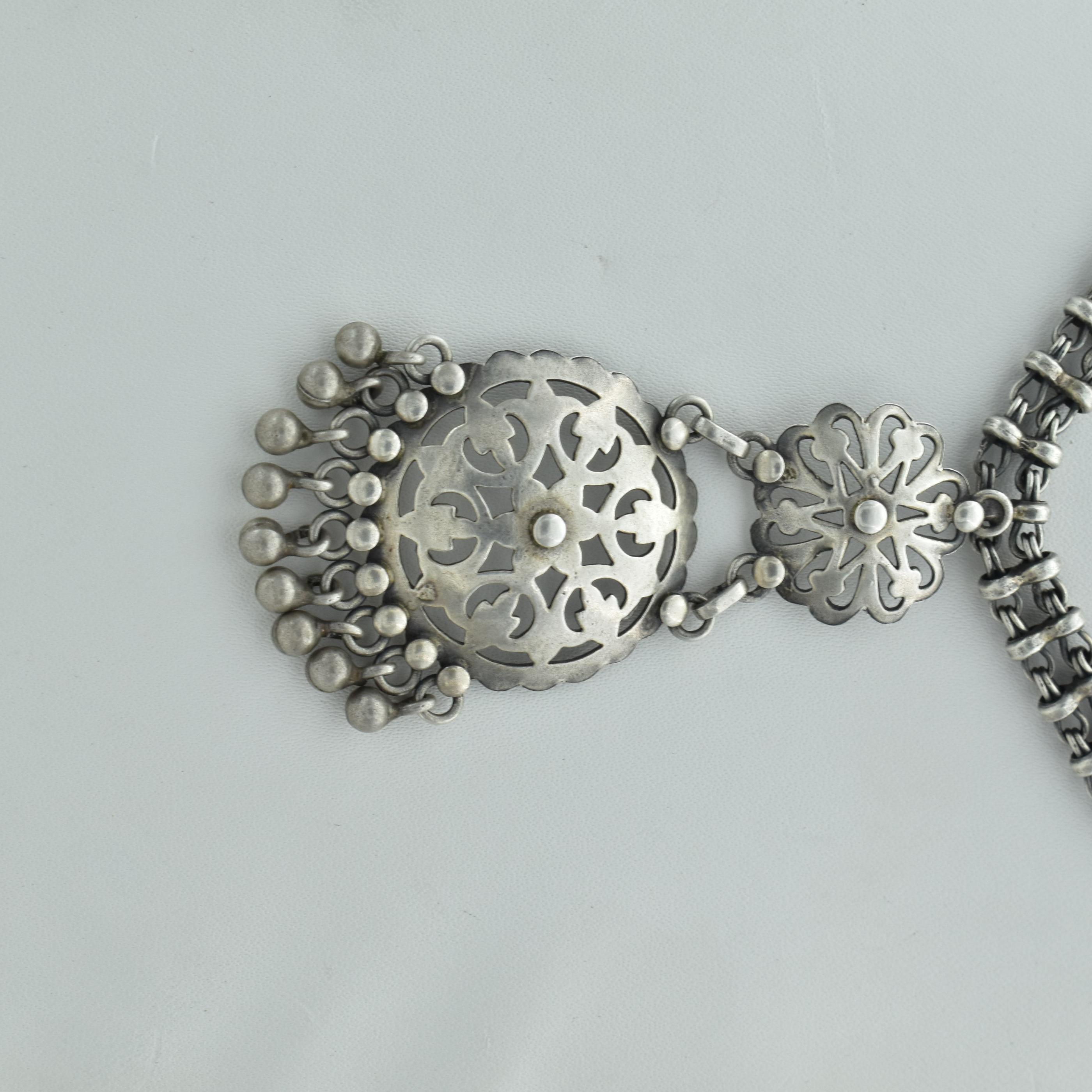 Designer Oxidized Silver German Silver Necklace