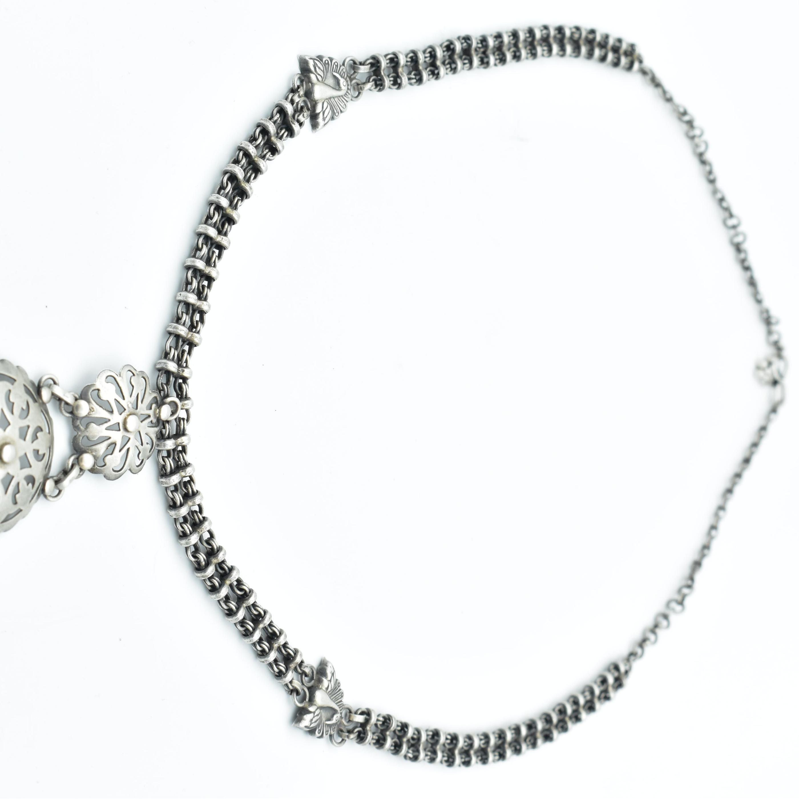 Designer Oxidized Silver German Silver Necklace