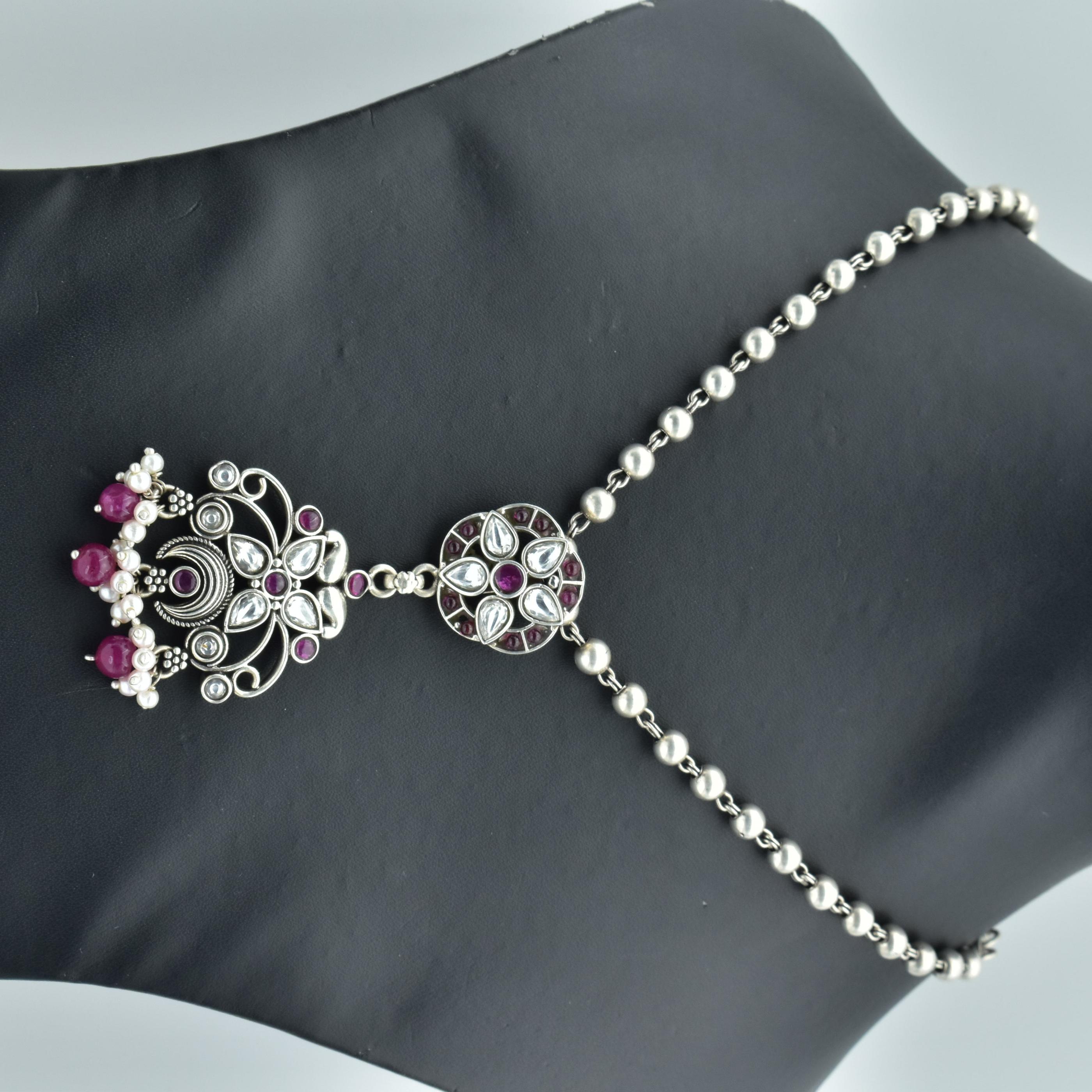 Awesome 925 sterling silver beads chain necklace, gorgeous flower design pendant