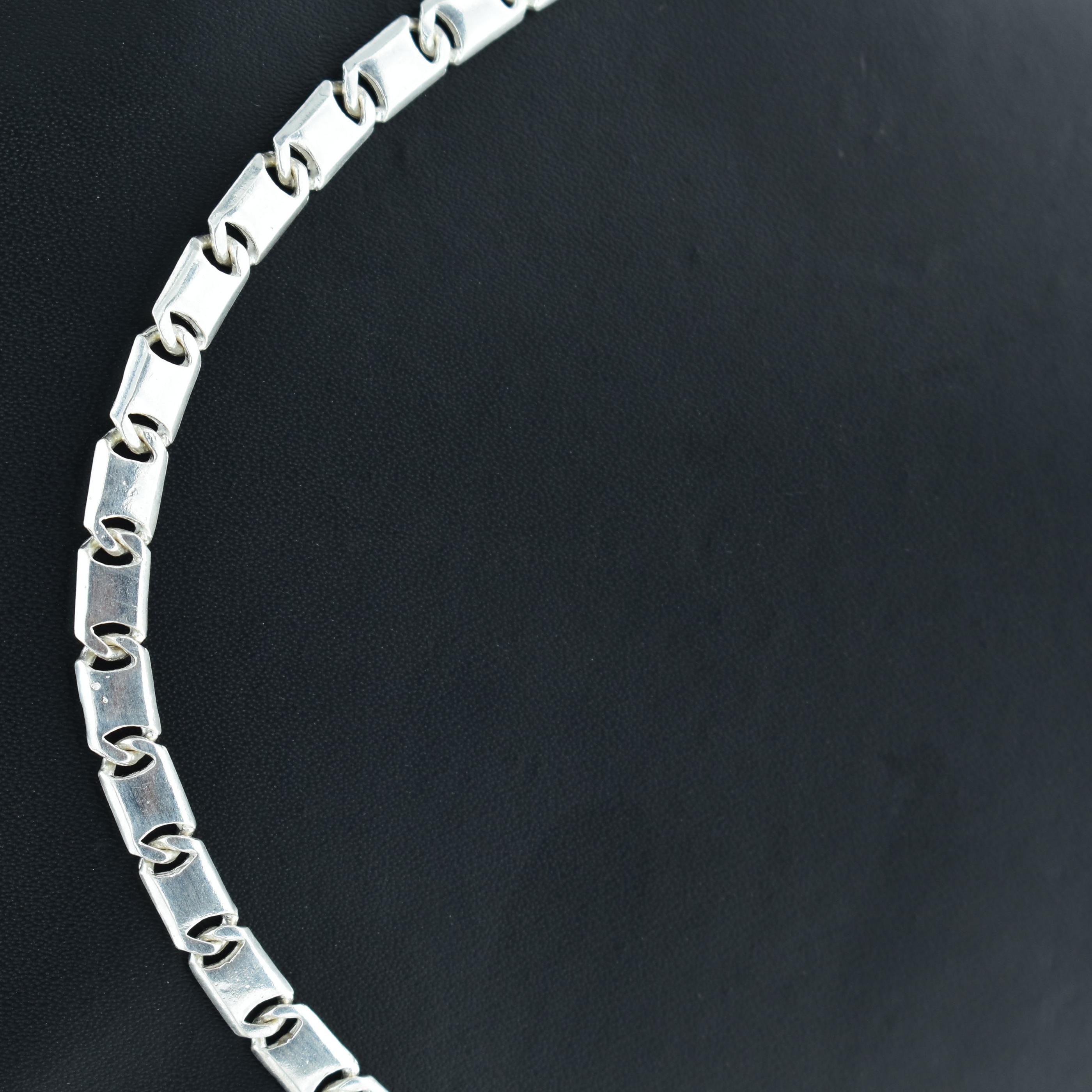 Stylish 925 Sterling Silver Razor Blade men's Chain