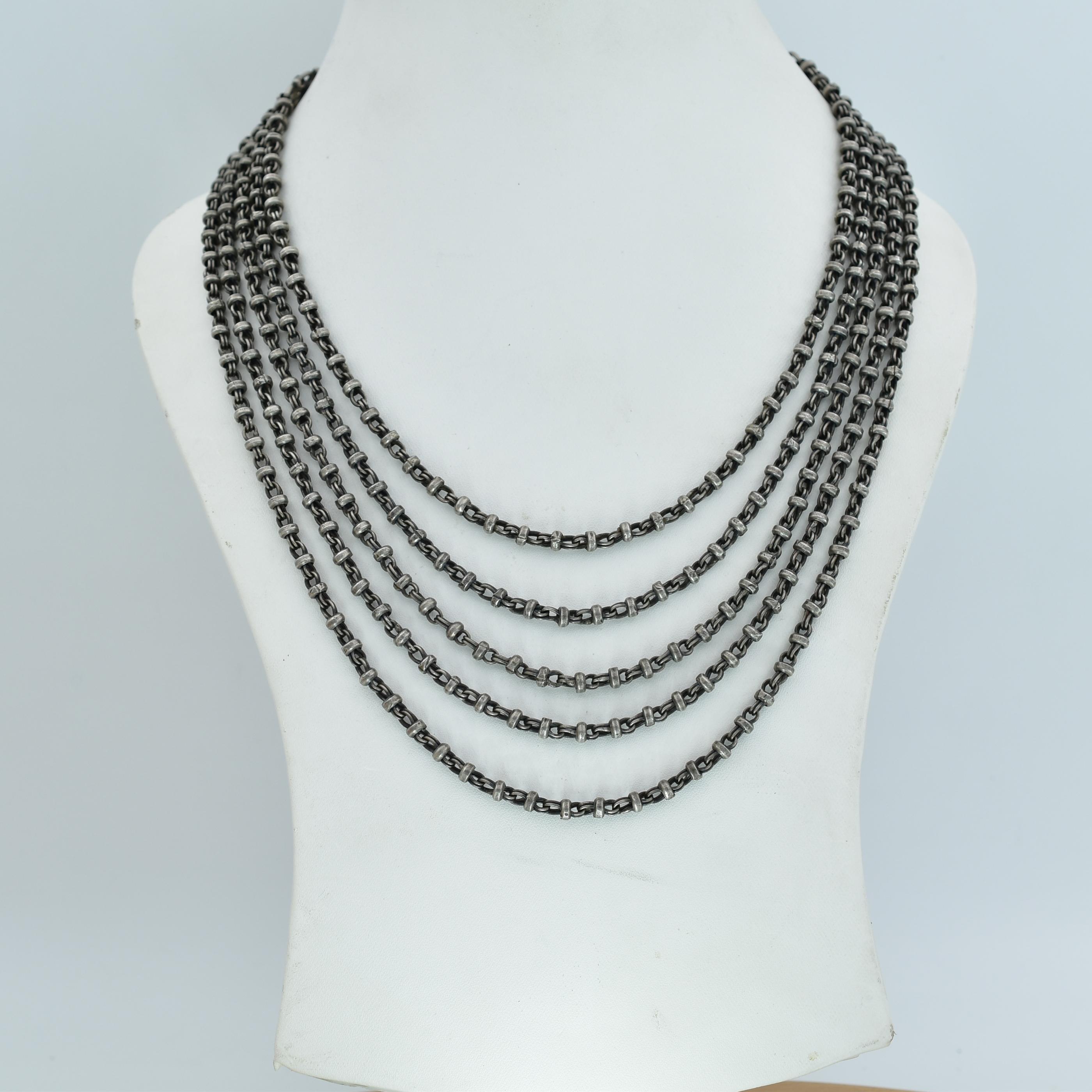 Sterling Silver Link Chain Ladies Necklace