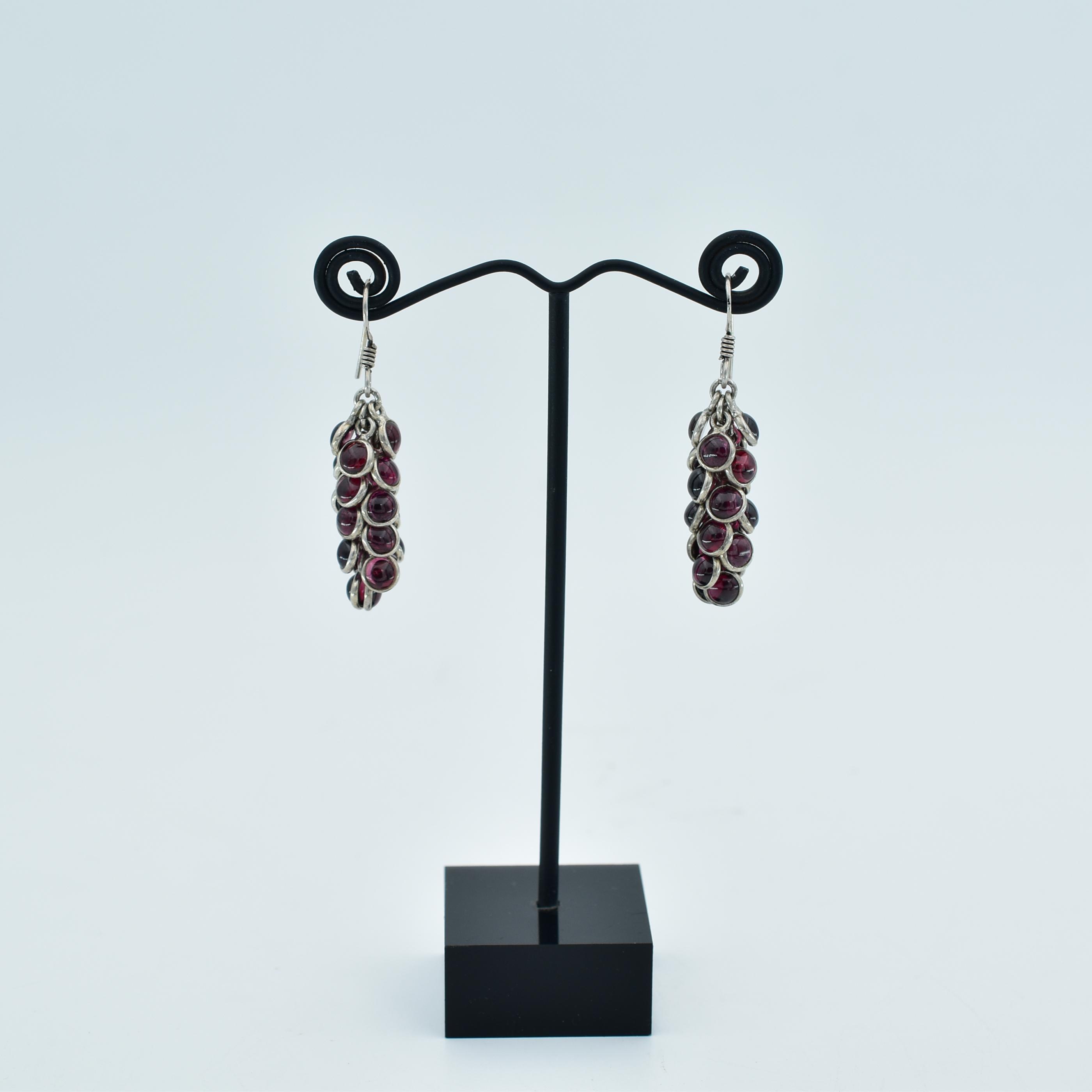 Sterling Silver Pink Stone Studded Necklace
