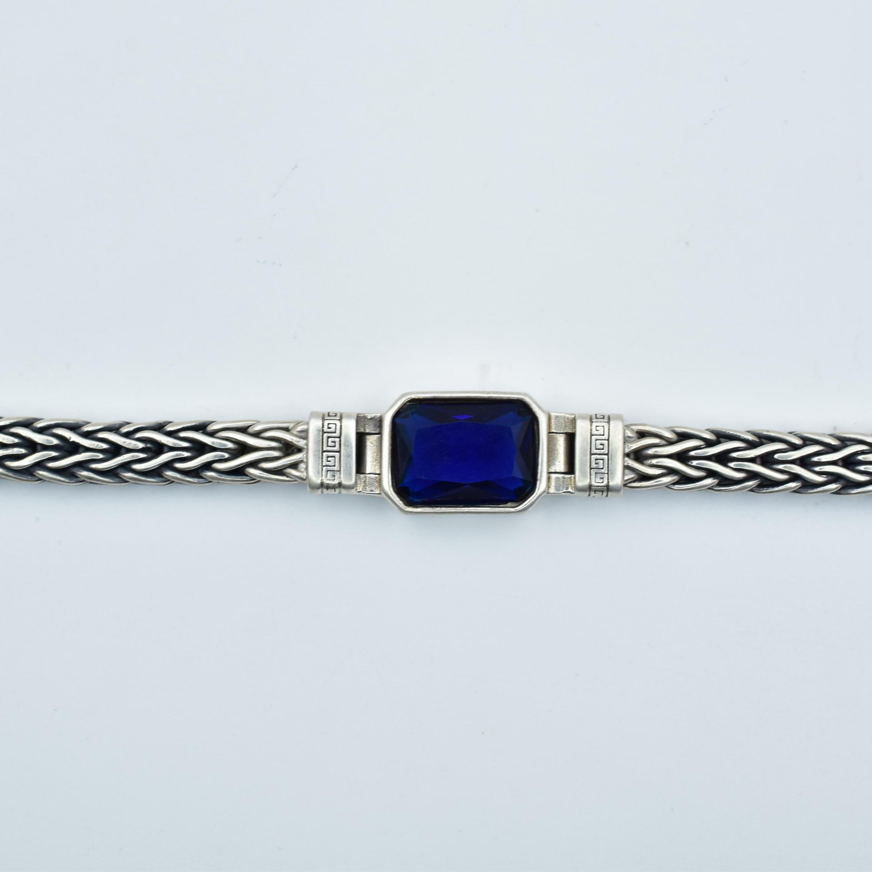 Men's S925 Sterling Silver Flat Bracelet