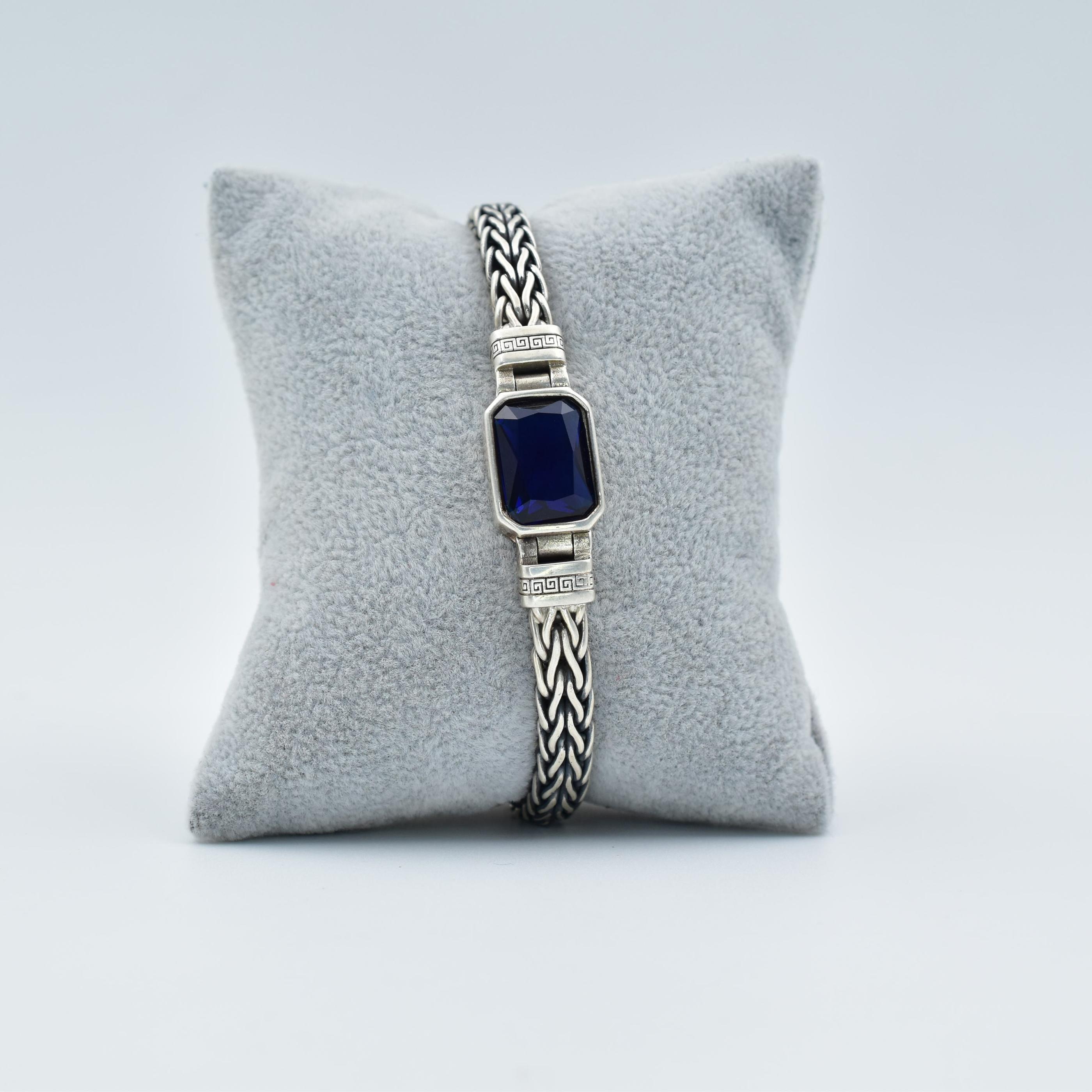 Men's S925 Sterling Silver Flat Bracelet
