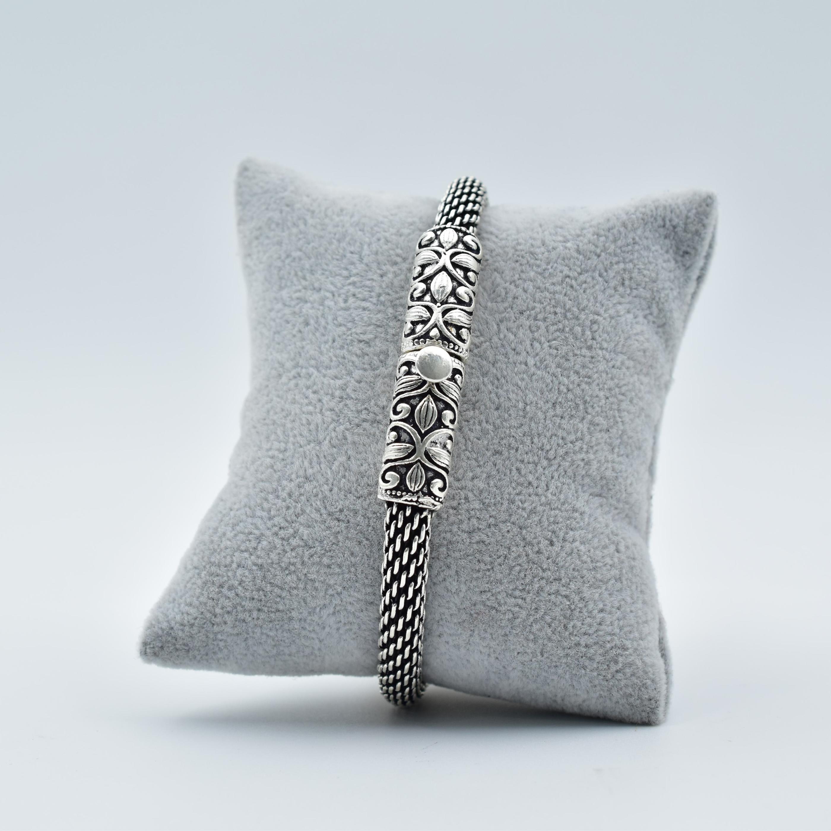 Sterling Silver Braided Naga Chain Mens Bracelet