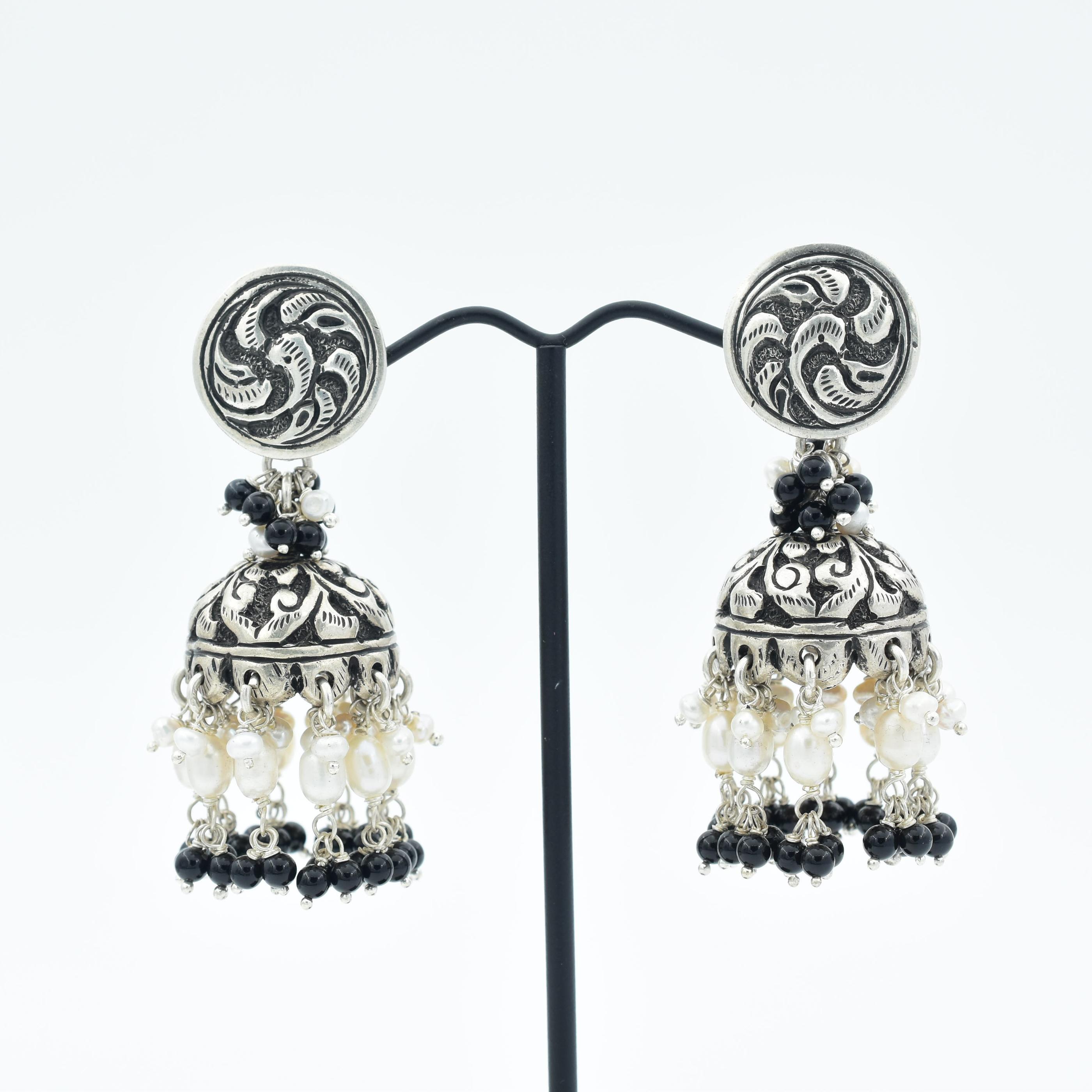 Simple Silver Hasli Small Jumkha