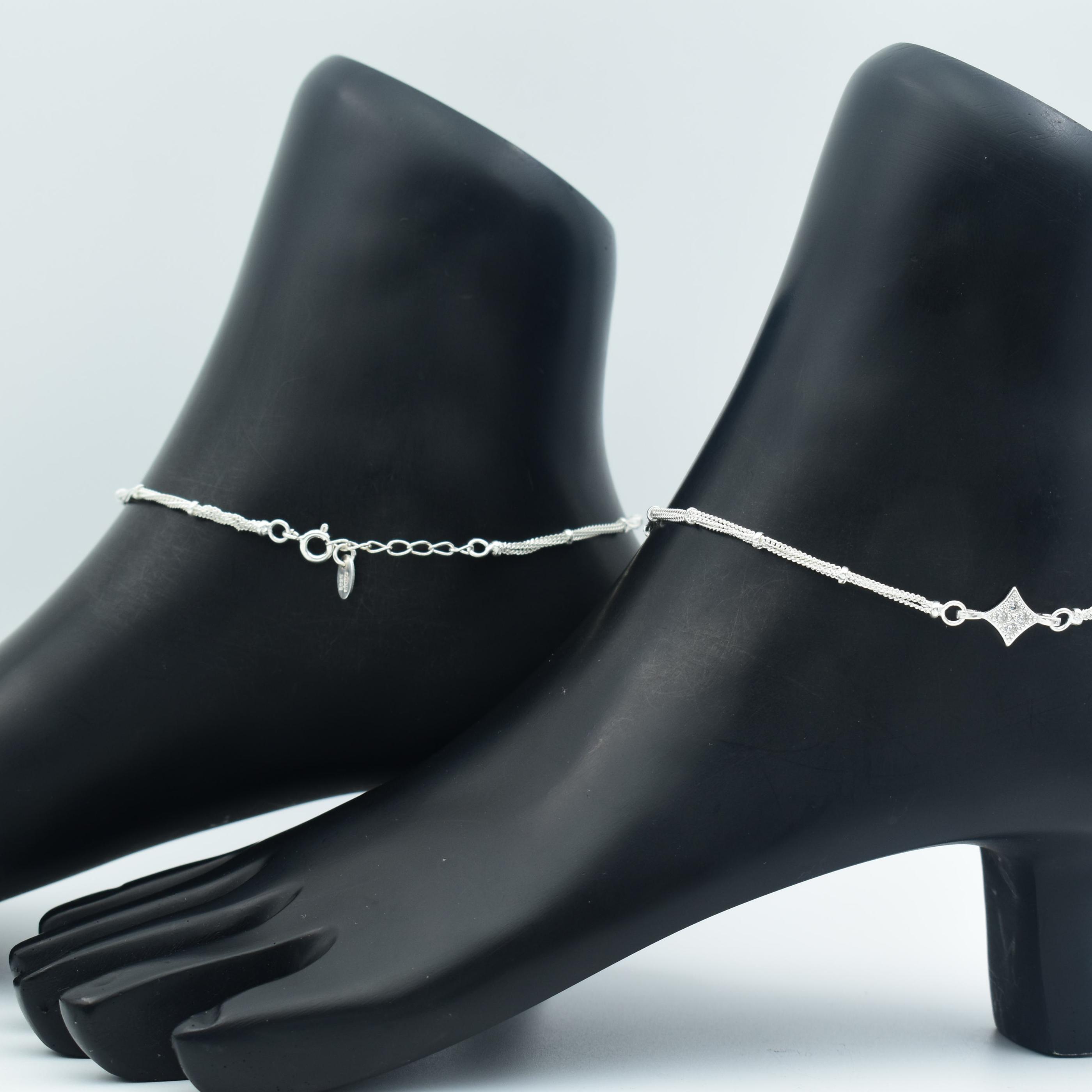 925 Sterling Stylish Silver Anklet