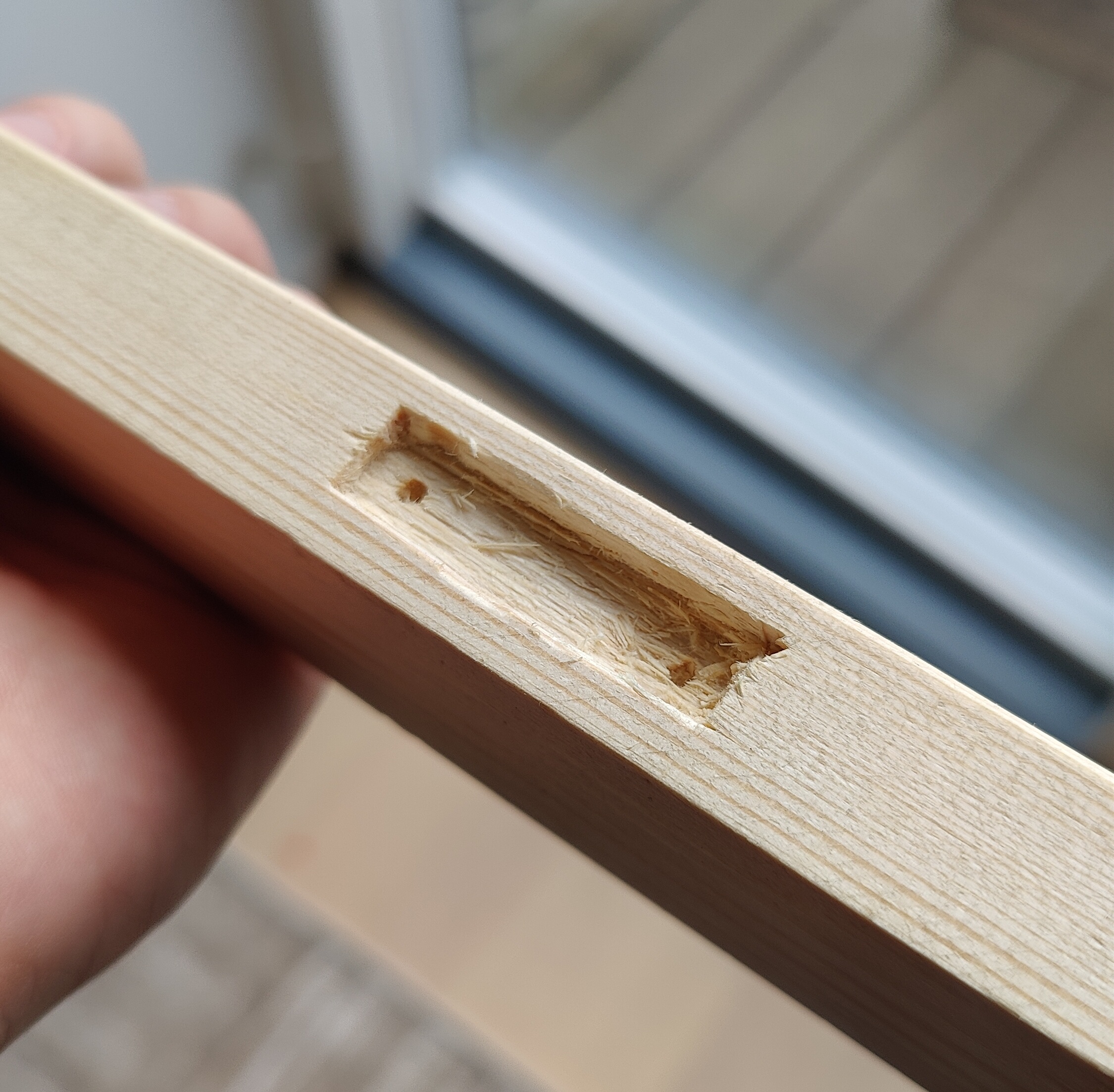 Using a drill for starting hole
