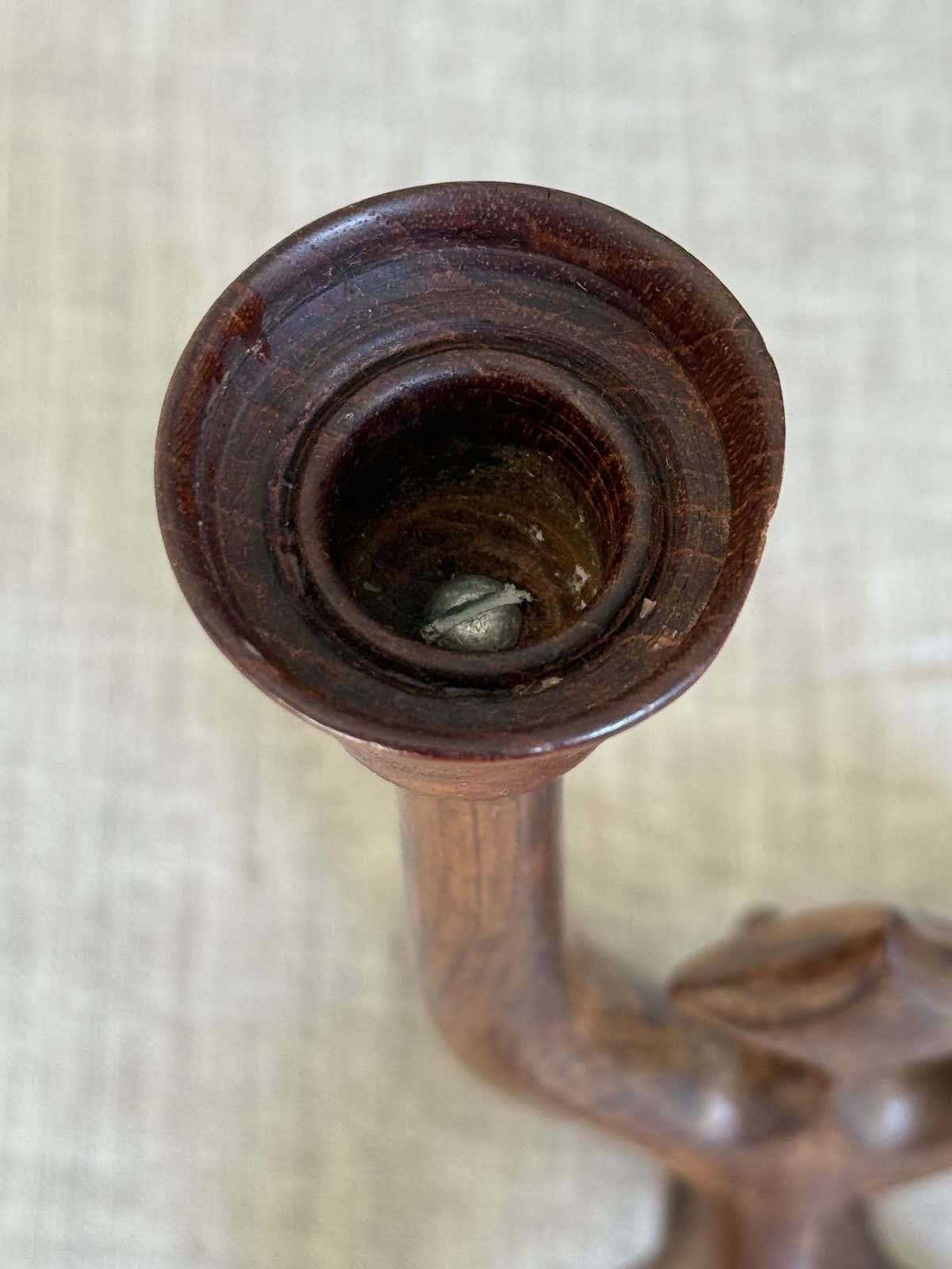 北歐 Mid-century 柚木雙頭燭台