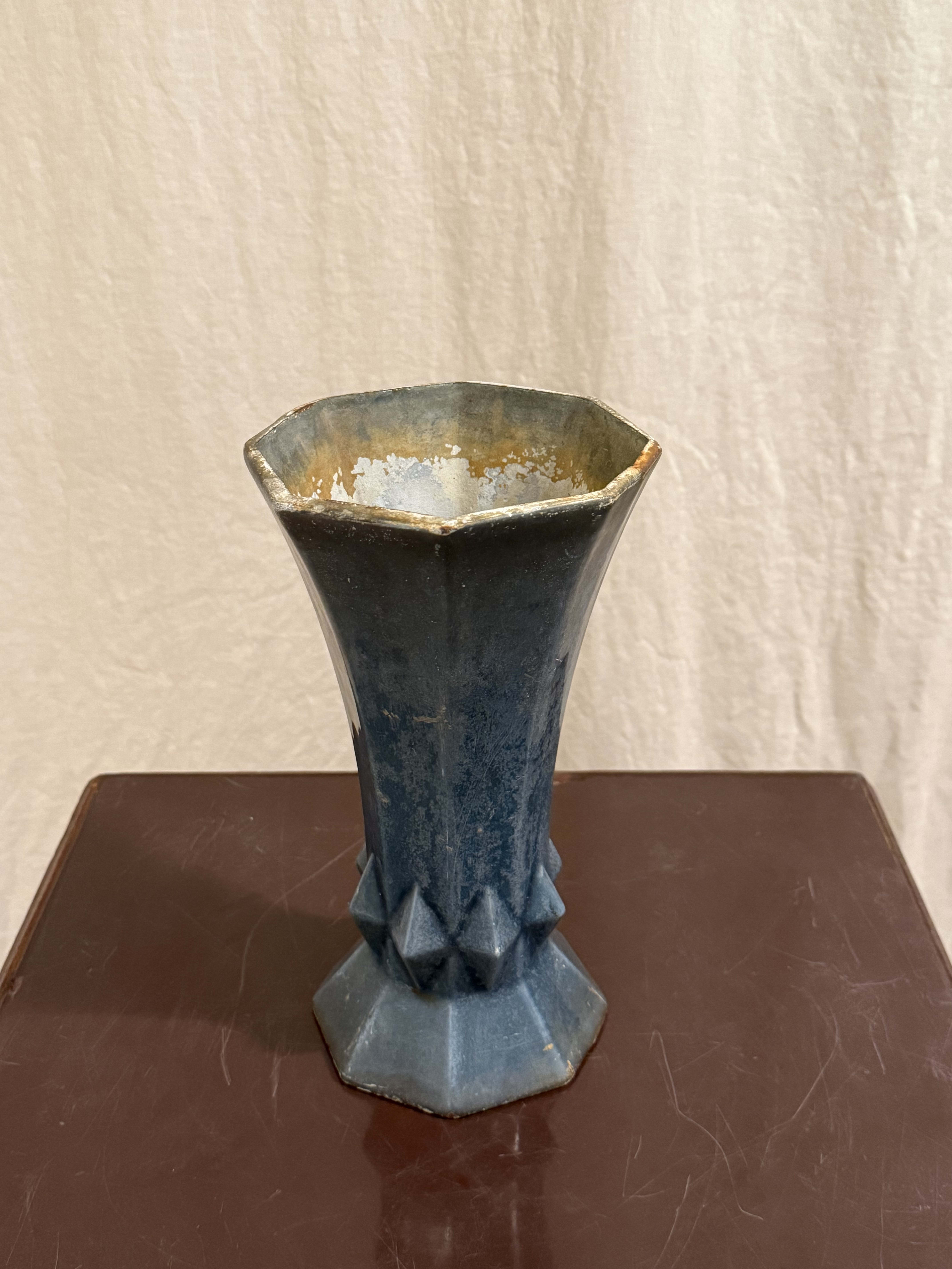 Art Deco 琺瑯鑄鐵花瓶