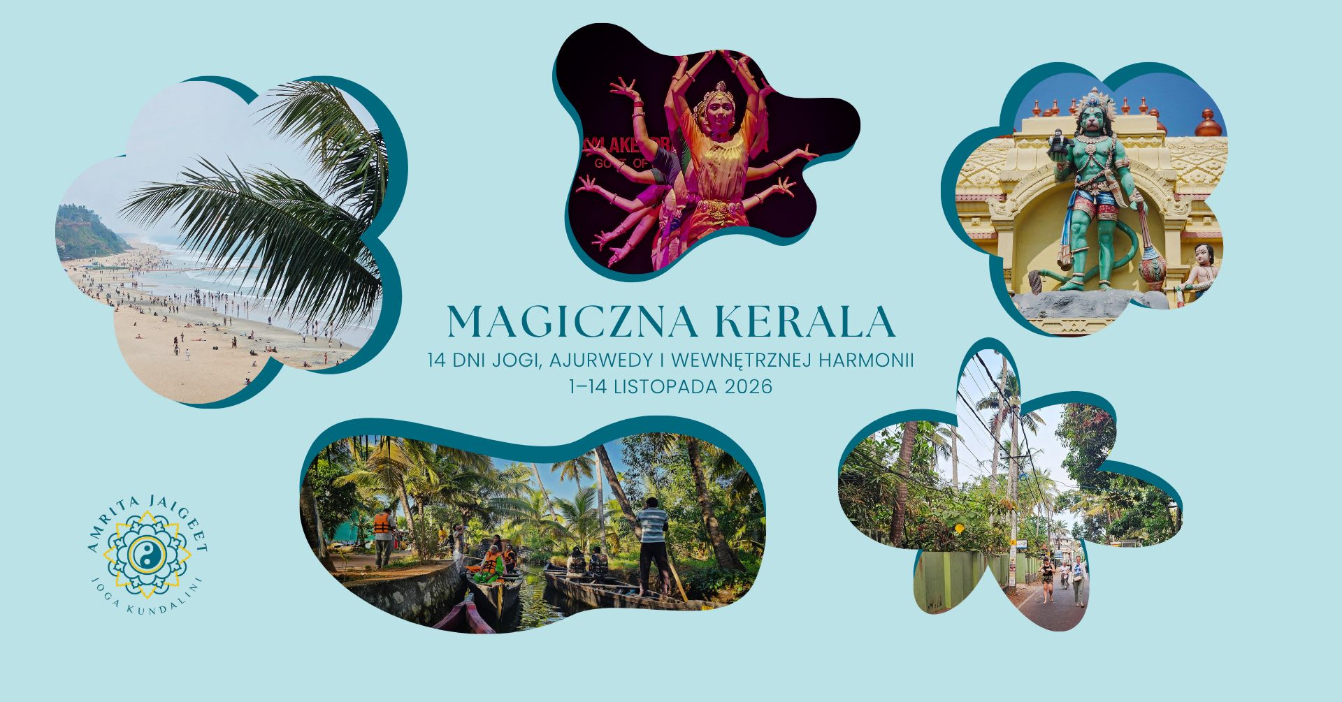 Magiczna Kerala 2026 – 14 dni jogi, ajurwedy i wewnętrznej harmonii