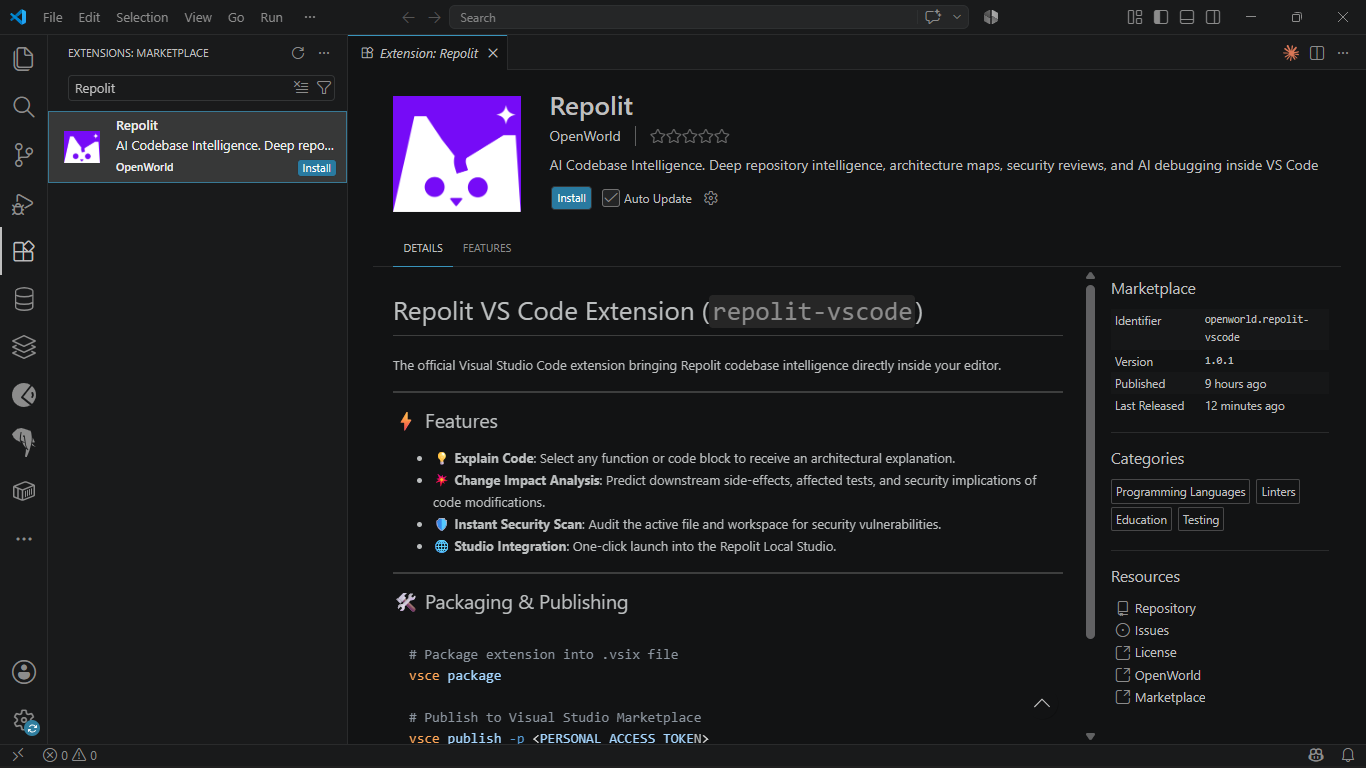 Repolit for VS Code