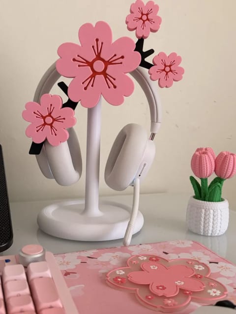 Soporte de Auriculares Flor de Cerezo