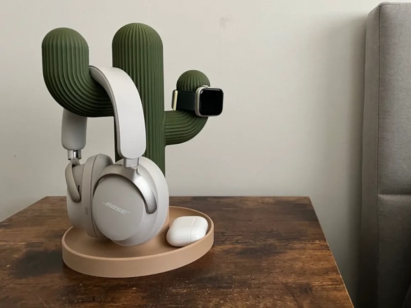 Soporte de cactus para auriculares