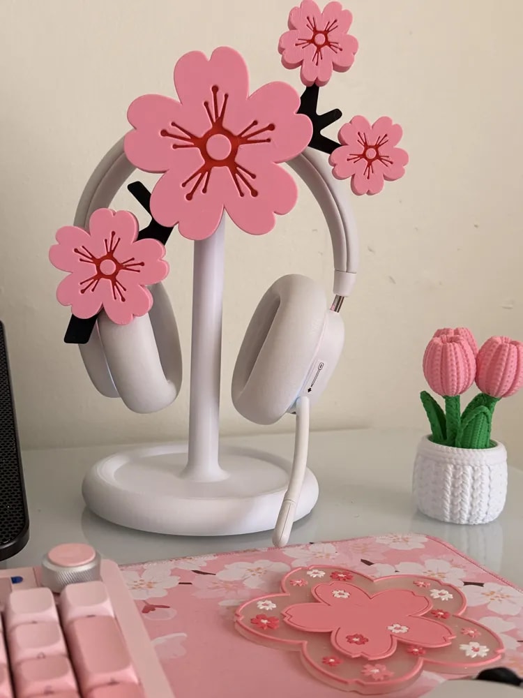 Soporte de Auriculares Flor de Cerezo