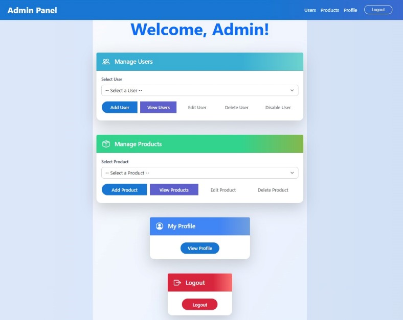 Admin Dashboard