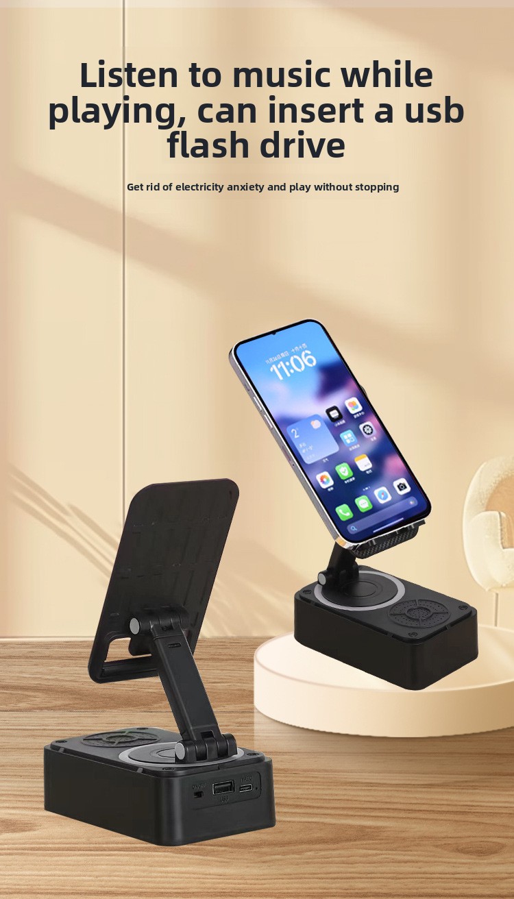5-in-1 Phone & Tablet Stand With Power Bank, Speaker & Bluetooth detail