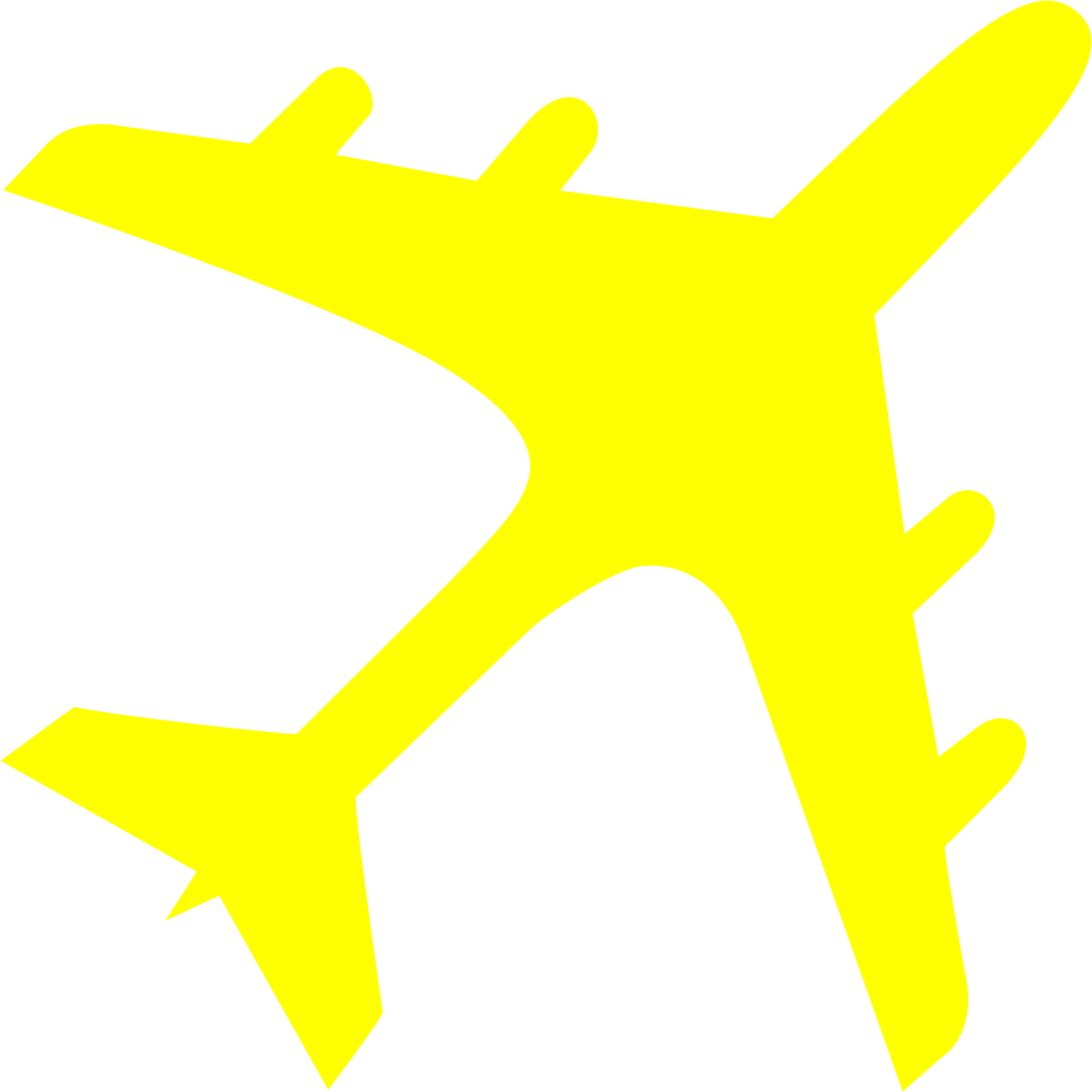Jet Clipart Yellow - Yellow Airplane Clipart - Free Transparent PNG Clipart Images Download. - Transparent PNG Free Download