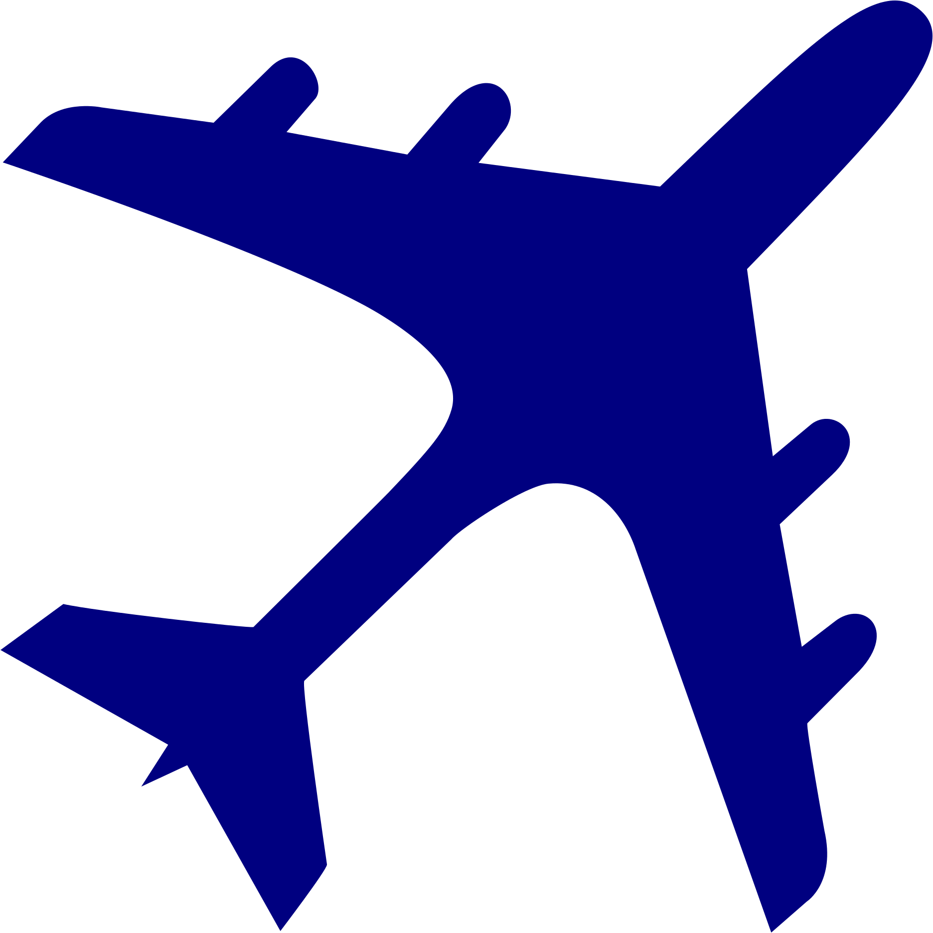 Open - Airplane Silhouette Blue - Free Transparent PNG Clipart Images Download. - Transparent PNG Free Download