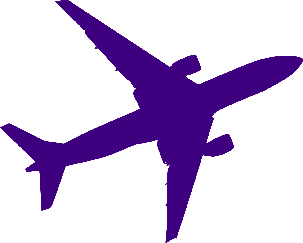 Airplane Clipart Purple - Black And White Airplane - Free Transparent PNG Clipart Images Download. - Transparent PNG Free Download