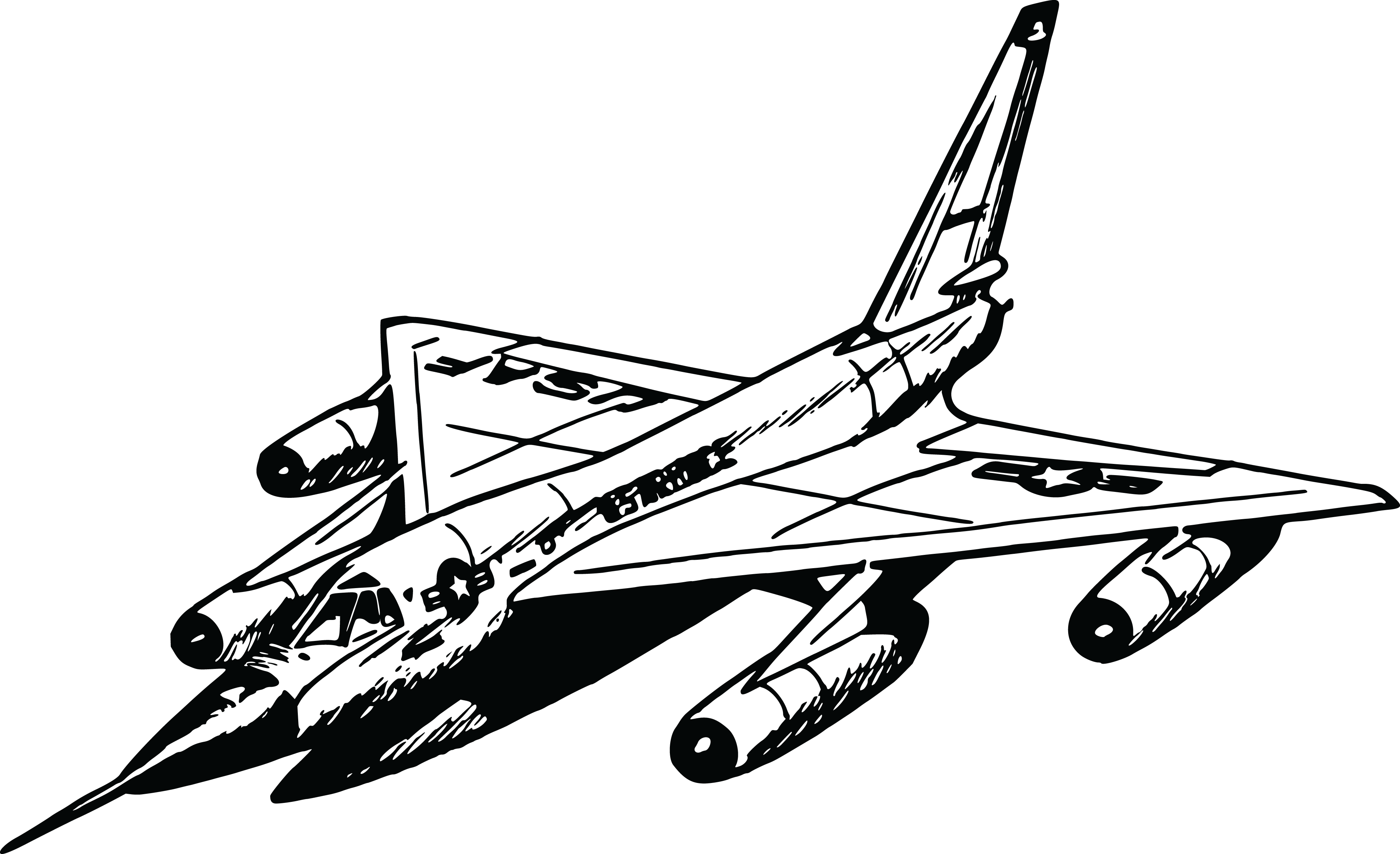 Free Clipart Of A Military Jet - Airplane Printable Coloring Pages - Free Transparent PNG Clipart Images Download. - Transparent PNG Free Download