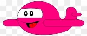 Airplane Clipart Cute Pink - Sad Airplane Clipart - Free Transparent PNG Clipart Images Download. - Airplane Transparent PNG Free Download