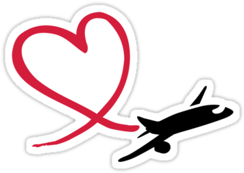 Cute Pullover Hoodies For Women Download - Airplane Red Heart Ornament (round) - Free Transparent PNG Clipart Images Download. - Transparent PNG Free Download