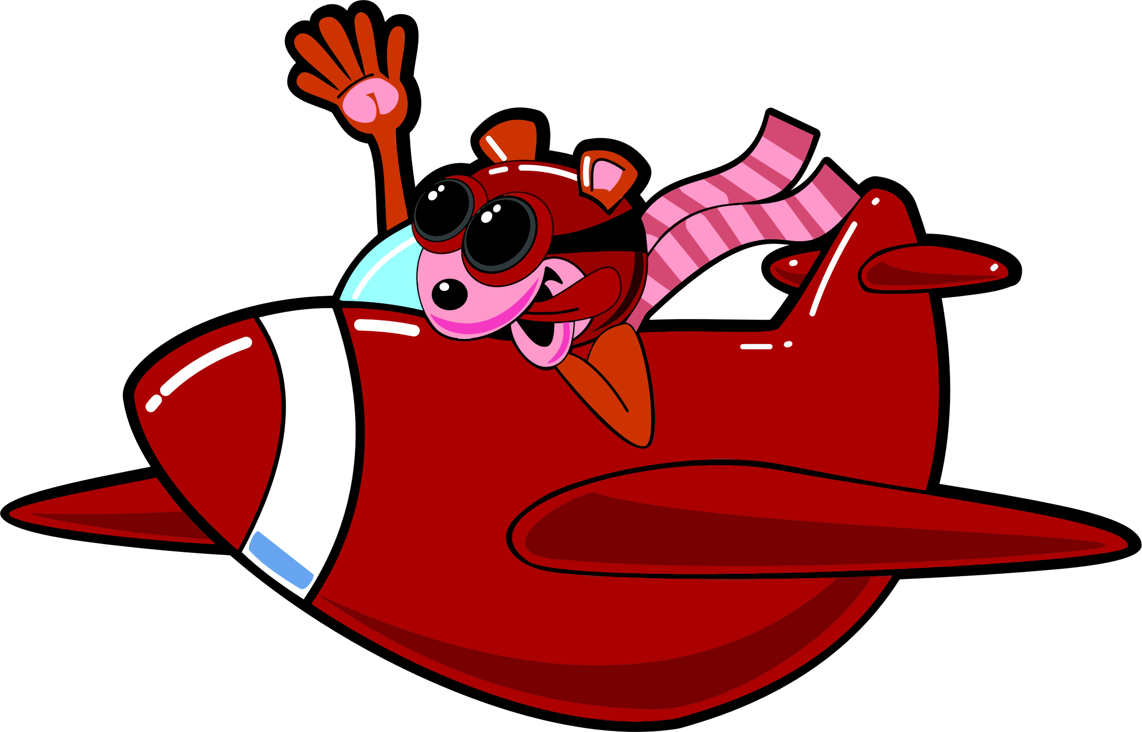 Cartoon Animal In Airplane - Airplane Cartoon - Free Transparent PNG Clipart Images Download. - Transparent PNG Free Download