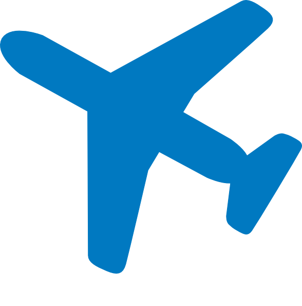 Airplane Clip Art At Clker Com Vector Online Royalty - Airplane Clipart Blue - Free Transparent PNG Clipart Images Download. - Transparent PNG Free Download