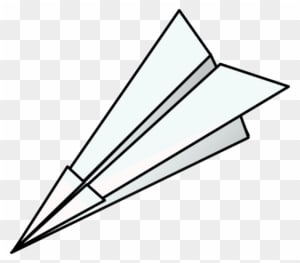 Toy Paper Plane Clip Art At Clker - Paper Airplane No Background - Free Transparent PNG Clipart Images Download. - Airplane Transparent PNG Free Download