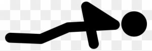 Stick Man Variant Doing Push Ups From The Ground Comments - Airplane - Free Transparent PNG Clipart Images Download. - Transparent PNG Free Download