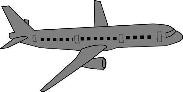 Grey Airplane Clip Art At Clker - Airplane Clipart Grey - Free Transparent PNG Clipart Images Download. - Transparent PNG Free Download