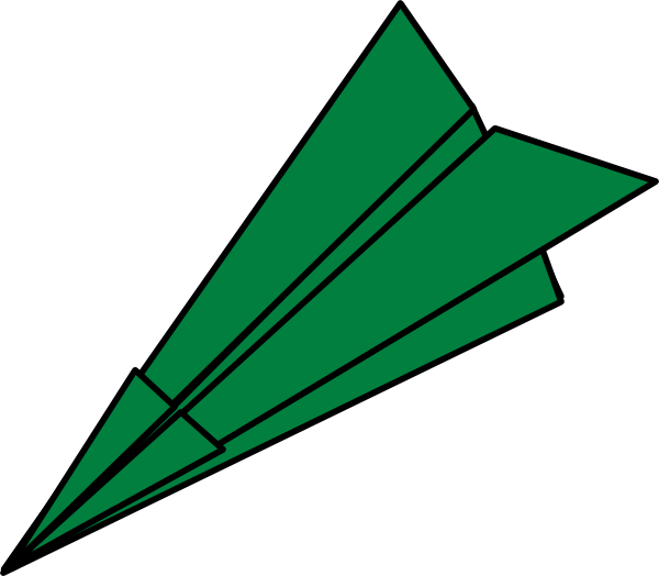 Green Paper Airplane Clipart - Free Transparent PNG Clipart Images Download. - Transparent PNG Free Download