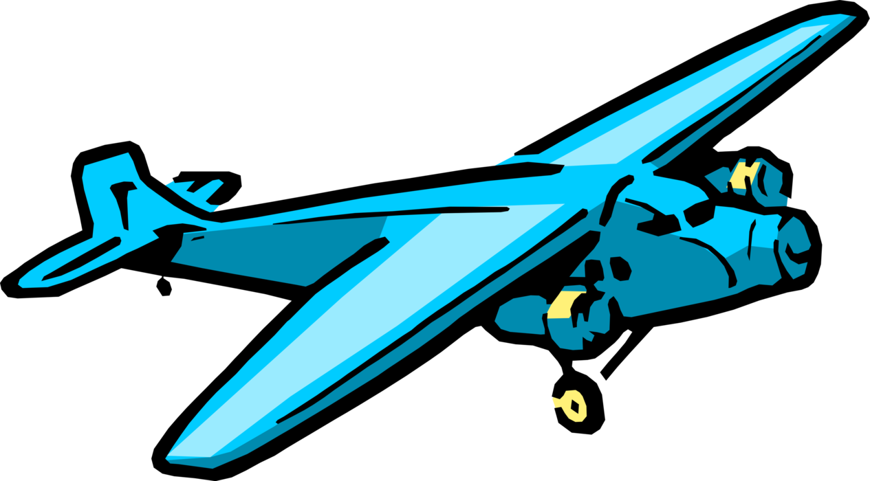 Vector Illustration Of Propeller Driven Small Cargo - Airplane - Free Transparent PNG Clipart Images Download. - Transparent PNG Free Download