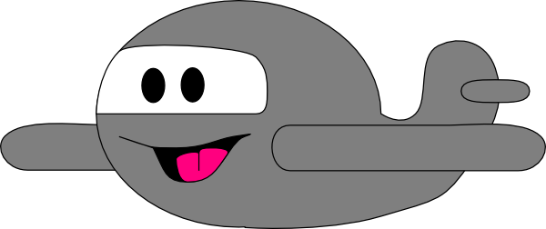 Gray Clipart Airplane - Cartoon Airplane - Free Transparent PNG Clipart Images Download. - Transparent PNG Free Download